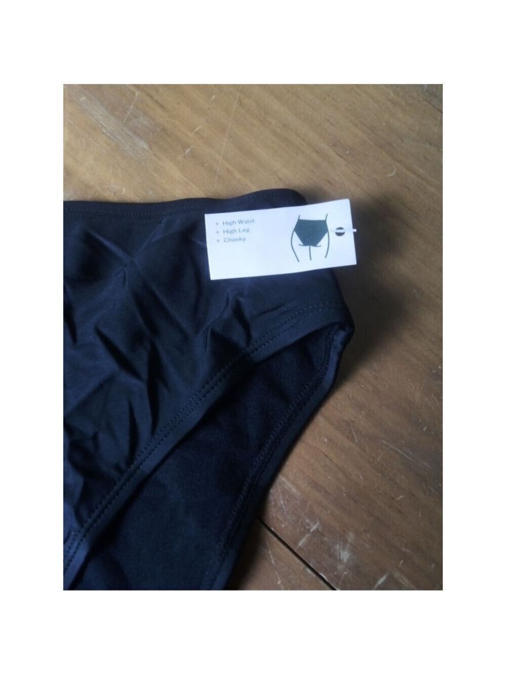 Wild Fable Black High Waist Cheeky High Leg Swim Bottom XS - Picture 3 of 6